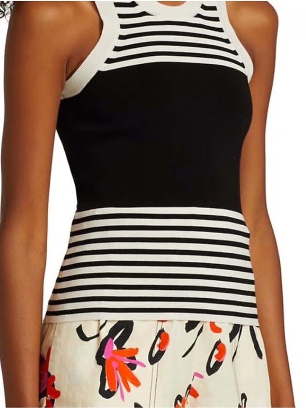 Tanya Taylor Bonnie Striped Knit Sweater Tank Top Size XS